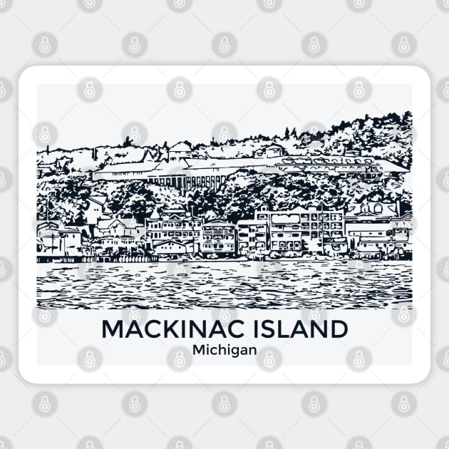 Mackinac Island Magnet by Lakeric